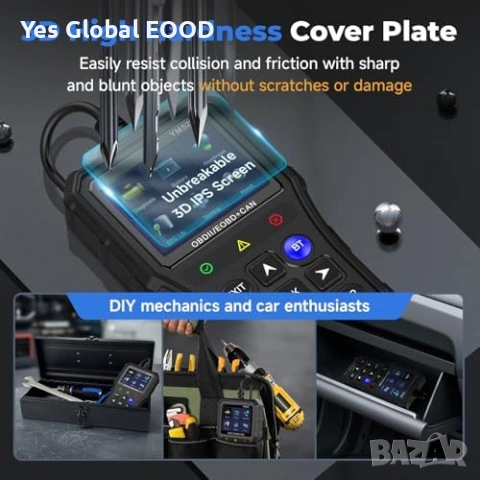Bluetooth OBD2 диагностика с дисплей и тест батерия, снимка 8 - Друга електроника - 53983593