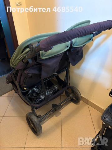 Количка за близнаци Baby Monster Easy Twin + кошове и столчета, снимка 2 - Стоки за близнаци - 54976855