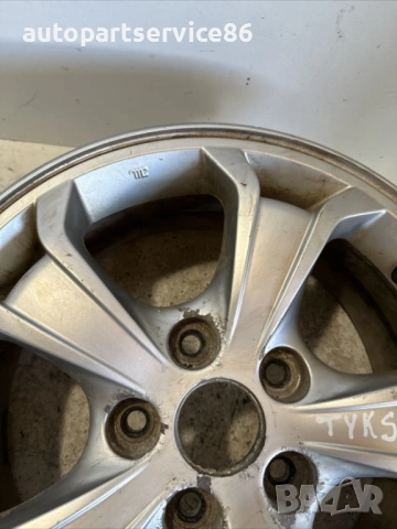 Алуминиева джанта 6.5x16 инча 5 спици за Hyundai Tucson 2.0 Crdi (2009) 52910-2E700 , снимка 3 - Части - 54428393