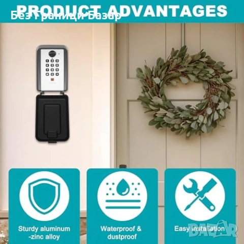 Нова Метална кодова кутия за ключове външна стенна сейф 12 цифри дом, снимка 7 - Други стоки за дома - 53960634