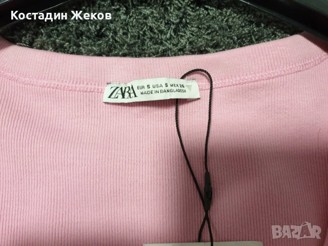 Нова със етикет. Дамска оригинална блузка. ZARA , снимка 5 - Тениски - 55072764