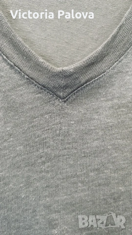 Макси ленена тениска H&M XXL с V-образно деколте, снимка 3 - Тениски - 54661817