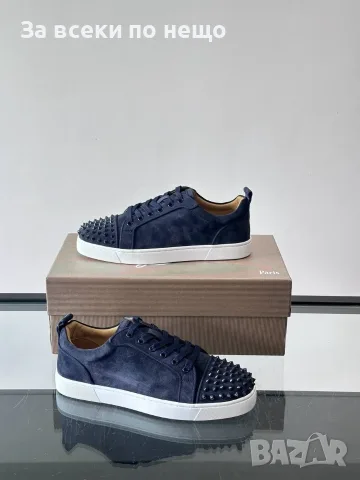 Christian Louboutin Мъжки Луксозни Велурени Кецове Със Шипове - Различни Цветове Код KP2, снимка 5 - Кецове - 55681927