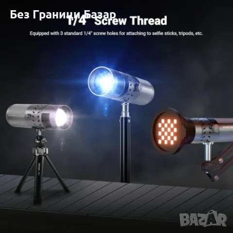 Нова Портативна RGB LED светлина NEEWER FL20 20W за TikTok YouTube студио, снимка 7 - Светкавици, студийно осветление - 55564729