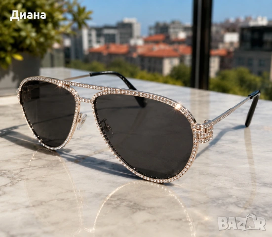 Нови оригинални слънчеви очила Versace с кристали (Модел VE2179-B) 