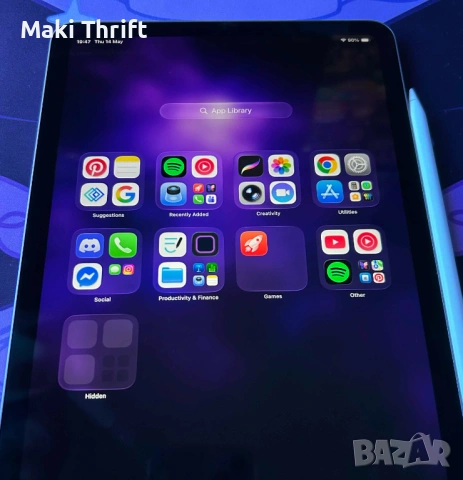 Ipad Air 5 10,9 + Apple Pencil + 4 Cases, снимка 4 - Таблети - 54556434