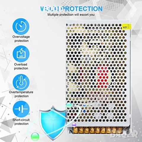 Kingwen 24V 10A 240W захранване AC/DC SMPS, снимка 3 - Друга електроника - 54549946