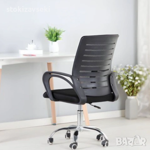 Въртящ се офис стол - регулируема височина и ергономични подлакътници, снимка 7 - Столове - 54083242
