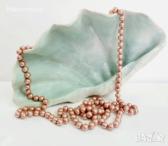 Колие от кристални розово злато перли SWAROVSKI.