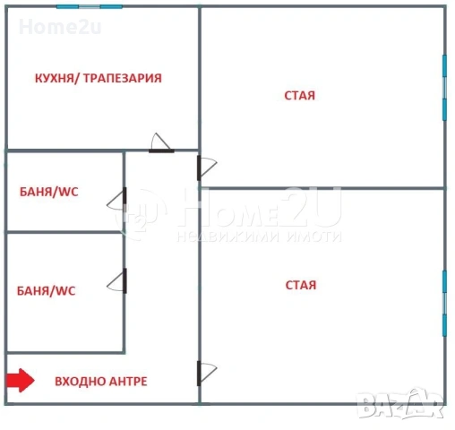 Тристаен апартамент София, център, снимка 2 - Апартаменти - 55233725