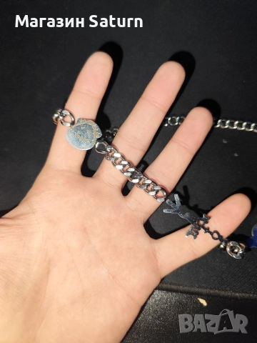 Travis Scott Cactus Jack синджир от неръждаема стомана, снимка 2 - Колиета, медальони, синджири - 54223022