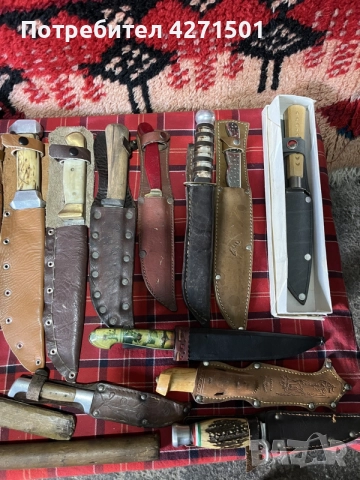 стари ножове брадви кожени каний , снимка 5 - Ножове - 55365129