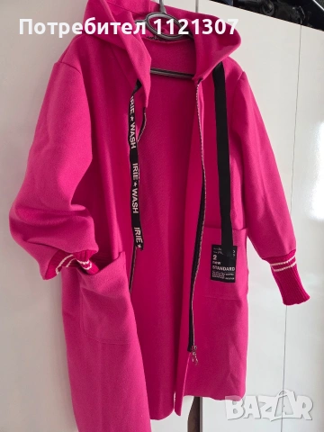 Розово палто, без подплата , снимка 2 - Якета - 54087469