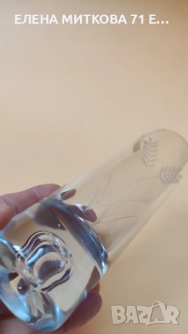 Кристална ваза с масивна основа, снимка 9 - Вази - 54000016