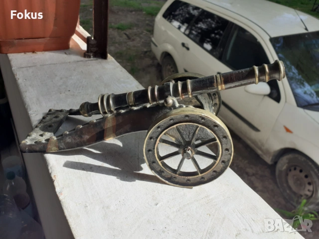 Старо оръдие гаубица топ бронз тежко масивно и качествено, снимка 2 - Антикварни и старинни предмети - 54270743