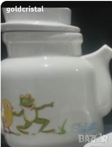 Стар български порцелан детски комплект за хранене , снимка 3 - Антикварни и старинни предмети - 52744256