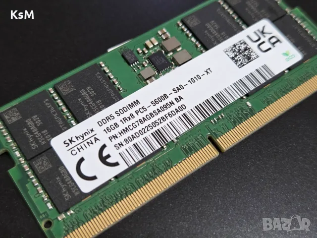 5600Hz 16GB RAM SK Hynix 16GB DDR5 5600MHz SODIMM рам памет 16гб, снимка 3 - RAM памет - 55568295