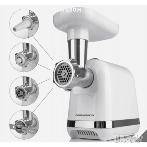 Електрическа месомелачка Бяла 1300W,GOURMETmaxx, снимка 2 - Друга електроника - 54041817