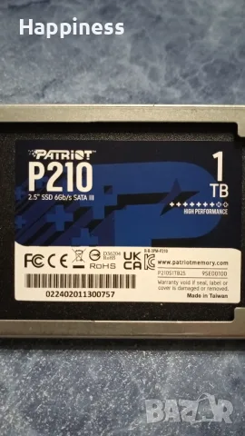 Хард диск 1TB SSD Patriot SATA 3, снимка 3 - Твърди дискове - 55690919