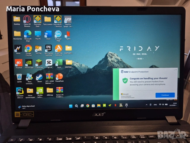 лаптоп Acer Aspire5 , снимка 5 - Лаптопи за дома - 54478061
