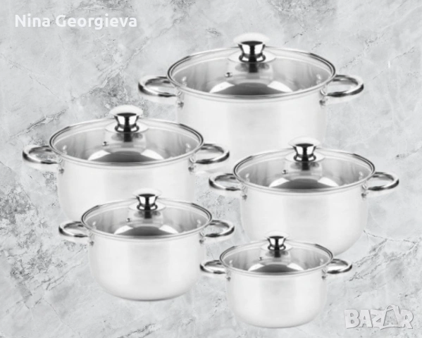 Комплект тенджери Rosberg R51210O10, 