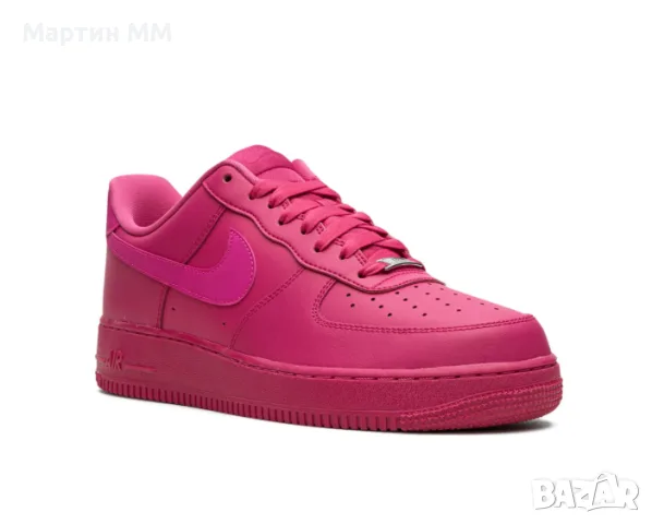 Оригинални дамски маратонки Nike Air Force 1 Low "Fireberry" – Размер 38.5 (24.5 см), снимка 4 - Маратонки - 55485696