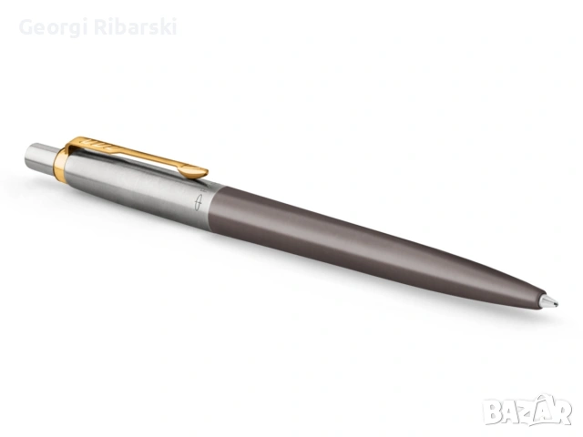 Химикалка Паркер Parker Pen Royal Jotter Grey Stainless Steel GT, снимка 2 - Други - 54392484