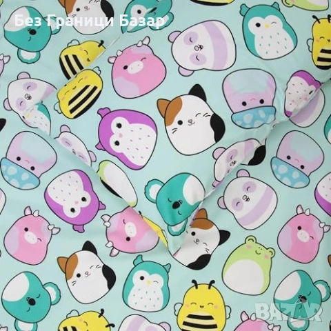 Нов Мек Детски Плик За Завивка Squishmallows С Калъфка За Възглавница Чаршаф за детска стая, снимка 7 - Спално бельо и завивки - 54638047