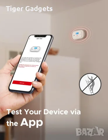 Смарт детектор за въглероден оксид X-Sense XC01-M с Wi-Fi и безжична връзка между устройства, снимка 6 - Овлажнители и пречистватели за въздух - 55393762