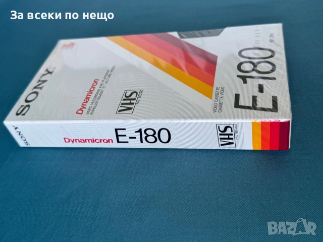 Чисто нова неразпечатана празна видеокасета VHS SONY E-180, снимка 3 - Плейъри, домашно кино, прожектори - 54420626