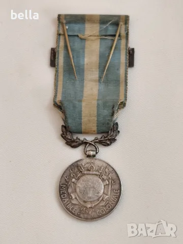 Френски колониален медал (Médaille Coloniale) с плакетка "ALGÉRIE"., снимка 4 - Антикварни и старинни предмети - 55435524