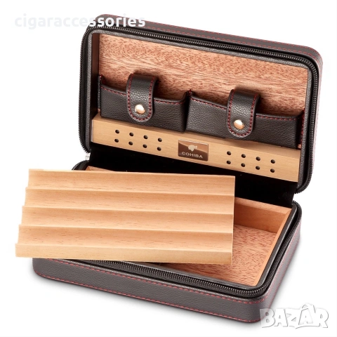 Cohiba преносим хумидор за 4 пури – кедрова вътрешност, снимка 2 - Табакери - 55057906