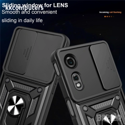 Калъф за ZTE nubia Neo 2 5G със Слайд Капак за Камерата, Стойка и Протектор – 6 цвята, снимка 6 - Калъфи, кейсове - 54124970