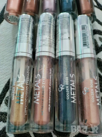 Сенки за очи с метален ефект Golden rose, снимка 3 - Козметика за лице - 54188139