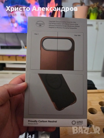Употребяван кожен кейс NOMAD Traditional Leather Case за iPhone Air - Естествена кожа #61, снимка 2 - Калъфи, кейсове - 54634596