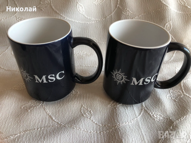 Алуминиева бутилка за вода AQUA by MSC Cruises и 2 бр. оригинални сувенирни чаши MSC Cruises, снимка 12 - Колекции - 55248946