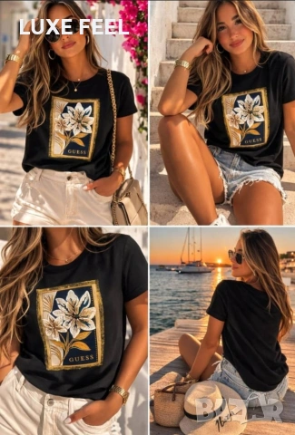 Guess✨ Chanel ✨ Памучни Тениски , снимка 9 - Тениски - 54008461