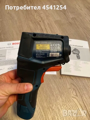 Продава се ТЕРМОДЕТЕКТОР BOSCH PROFESSIONAL GIS 1000 C , ново състояние (не е използвано), снимка 3 - Измервателни инструменти - 54645216
