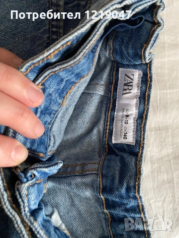 Дънкова пола-панталон Zara 9-10 г., снимка 3 - Детски къси панталони - 54579567