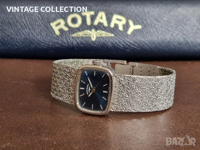 ROTARY Швейцарски Механичен Часовник Гривна Дамски SWIS MADE Винтидж Оригинална Кутия