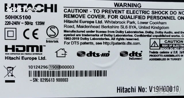 HITACHI 50HK5600 17MB230,17IPS72;50HK5100 17MB130S, снимка 8 - Части и Платки - 48627505