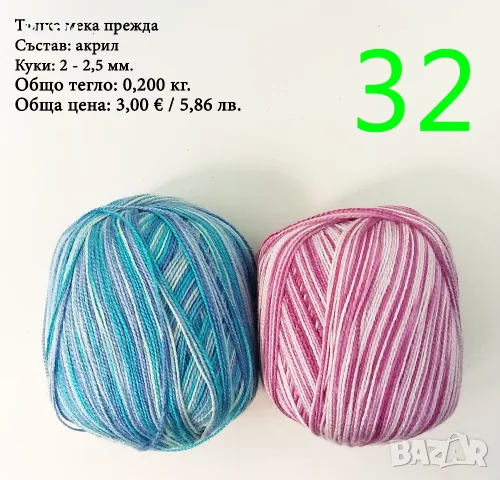 Евтини прежди в малки количества - нови и остатъци , снимка 14 - Други - 52042384