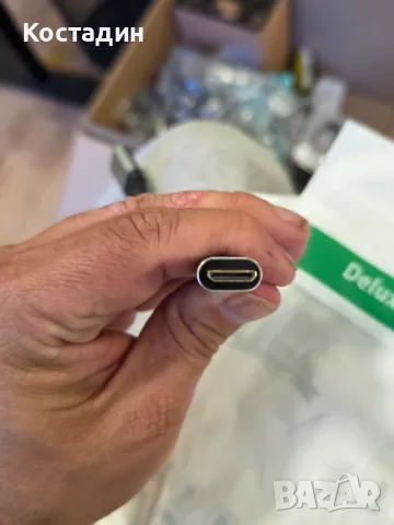 4K HDMI към HDMI удължителен кабел / адаптер с метални корпуси и текстилна оплетка, снимка 3 - Кабели и адаптери - 55682636