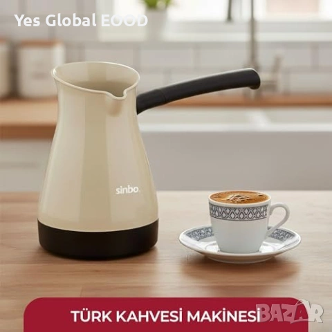 Sinbo машина за турско кафе 1000W 5 чаши 400ml, снимка 6 - Кафемашини - 55186409