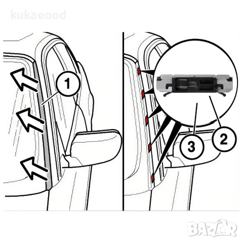 Комплект крепежни скоби за челно стъкло на BMW X6 E71, снимка 4 - Части - 54054003