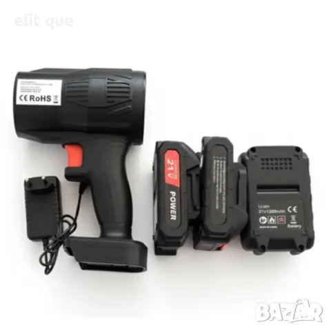 Безжична акумулаторна духалка за листа 21V, 300W – 2 батерии, 31 000 об./мин, 100 км/ч, снимка 3 - Други инструменти - 55402223