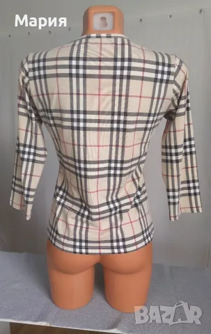 Оригинална Блуза Burberry London размер М Бърбъри Лондон Бежова Дълъг Ръкав Памук Ликра, снимка 17 - Блузи с дълъг ръкав и пуловери - 55334246