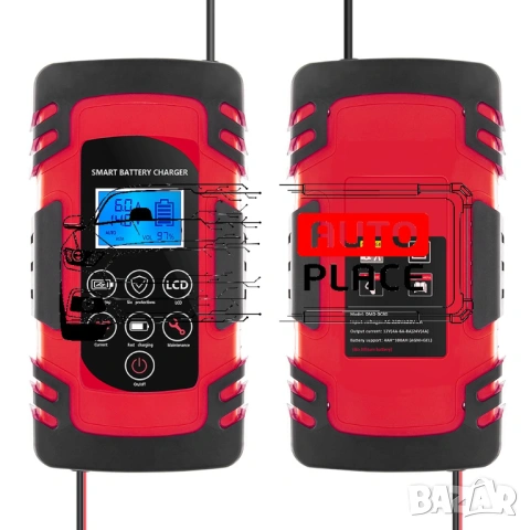 Смарт Зарядно 4AH - 100AH Smart Charger 12V/24V, снимка 3 - Аксесоари и консумативи - 53972710