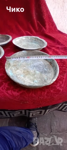 5бр медни чиний, снимка 4 - Антикварни и старинни предмети - 54600637