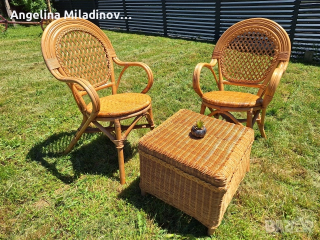 Маса и столове ратан, снимка 5 - Градински мебели, декорация  - 54551464